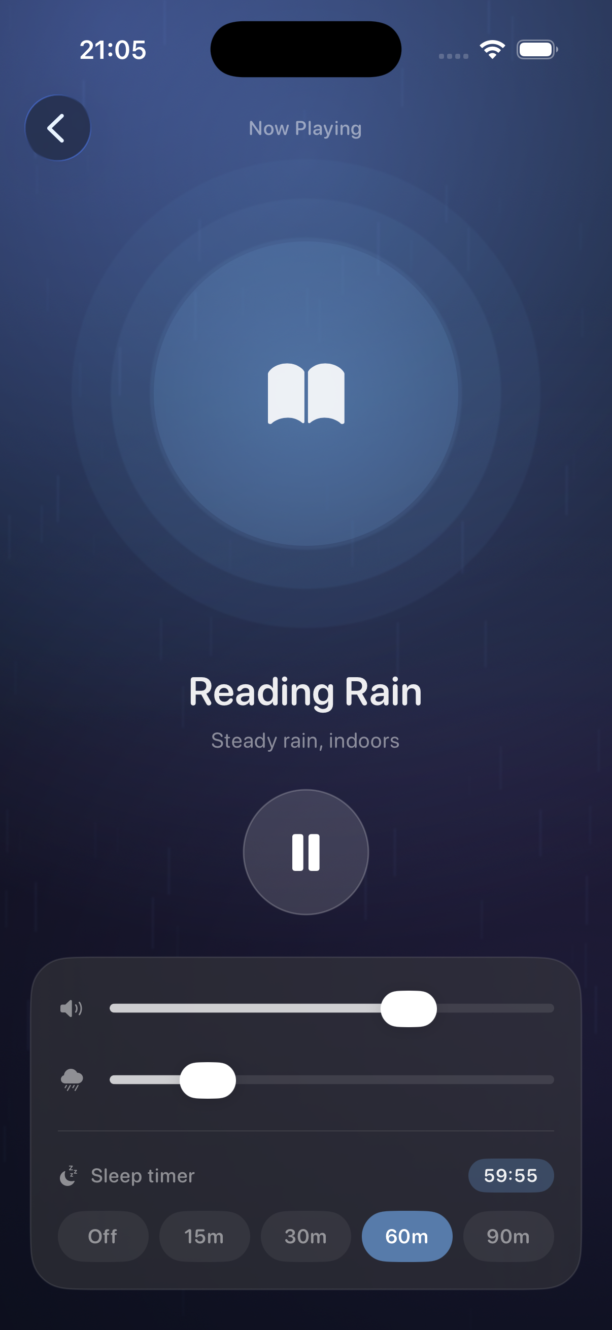 RainLike reading rain screen